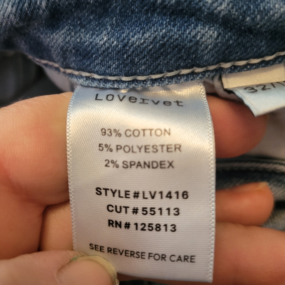 Lovervet By Vervet Women's Distressed Blue Jeans Size 32/15 - Picture 5 of 6